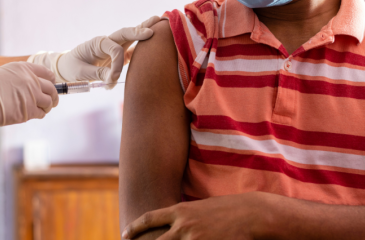 Image of a person getting vaccinated